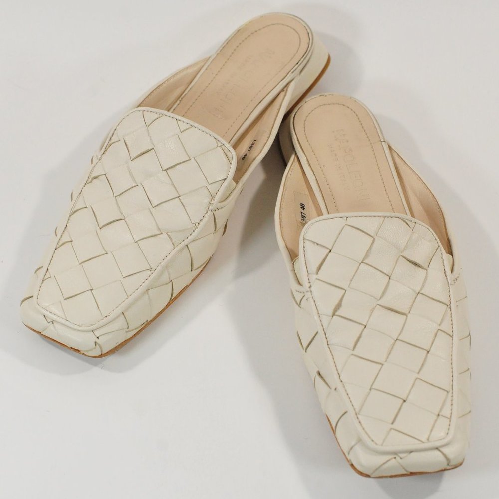 Napoleoni leather flats Off White SZ 9.5
